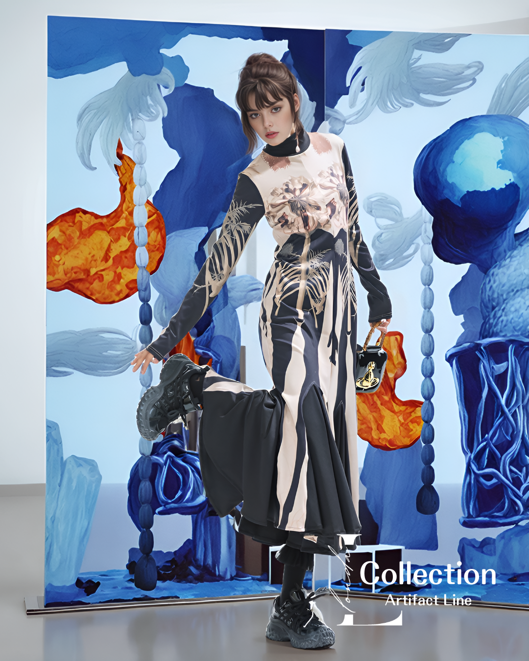 Botanical Flow Long Dress