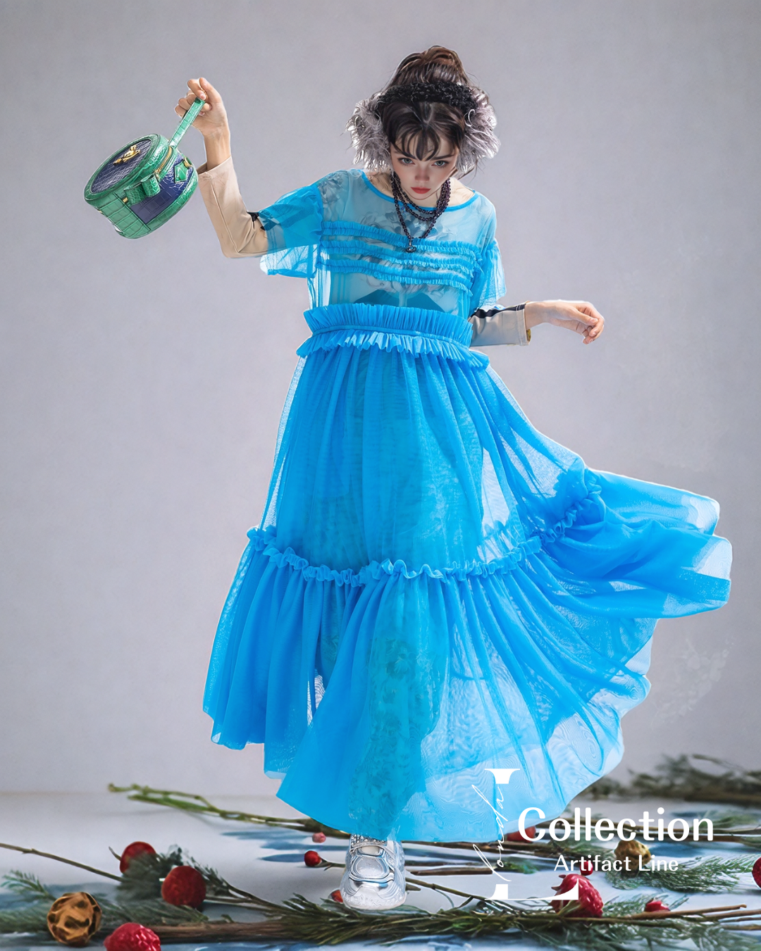 Tulle Frill Mesh Dress