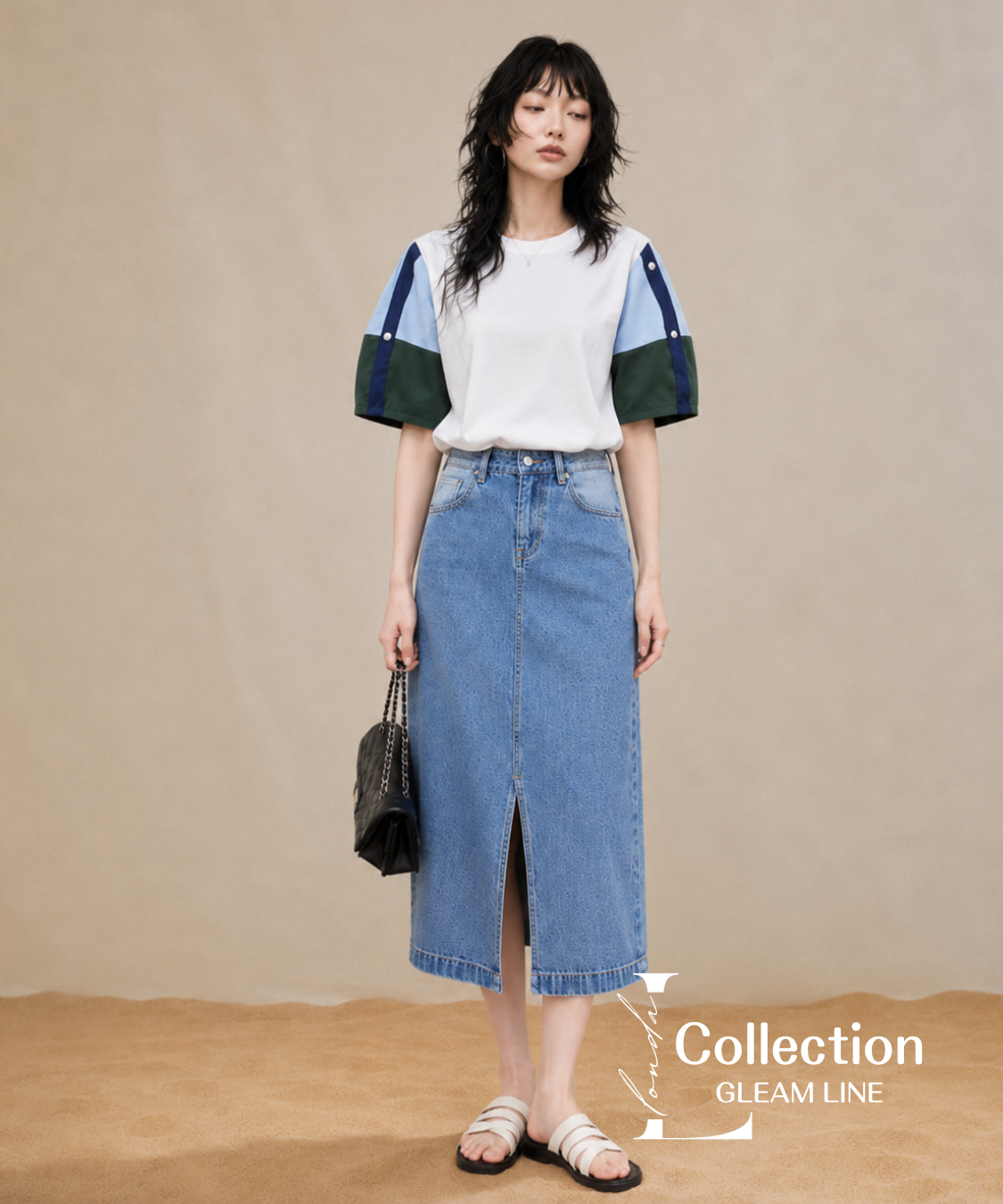 Blocking Puff Sleeve Top