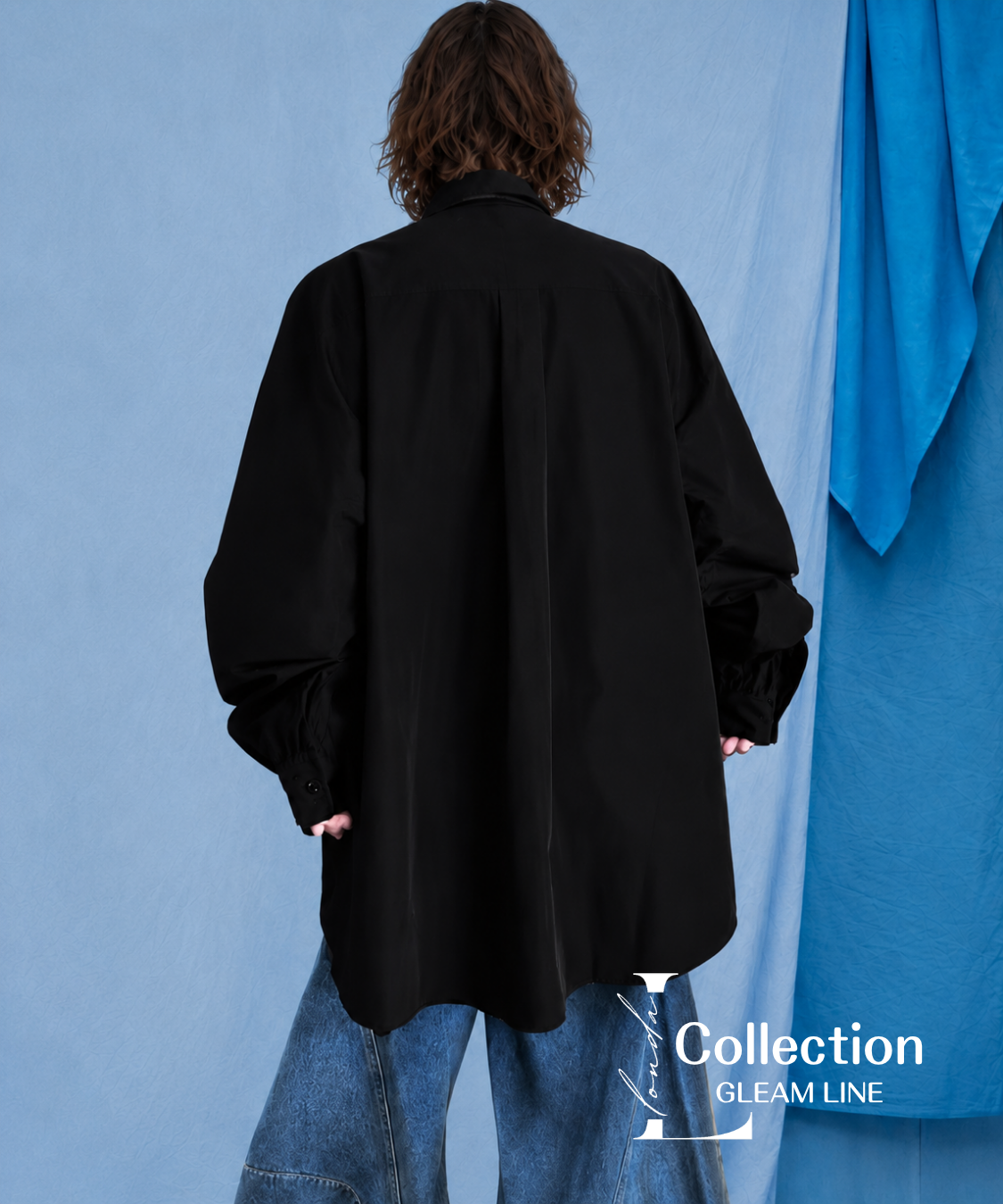 Oversized Label Tie Shirt
