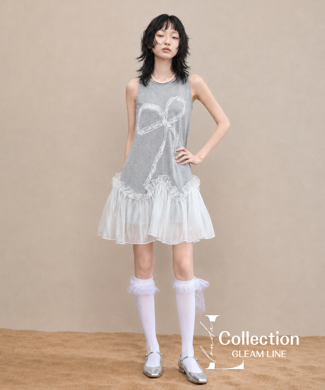 Layered Ribbon Flare Dress