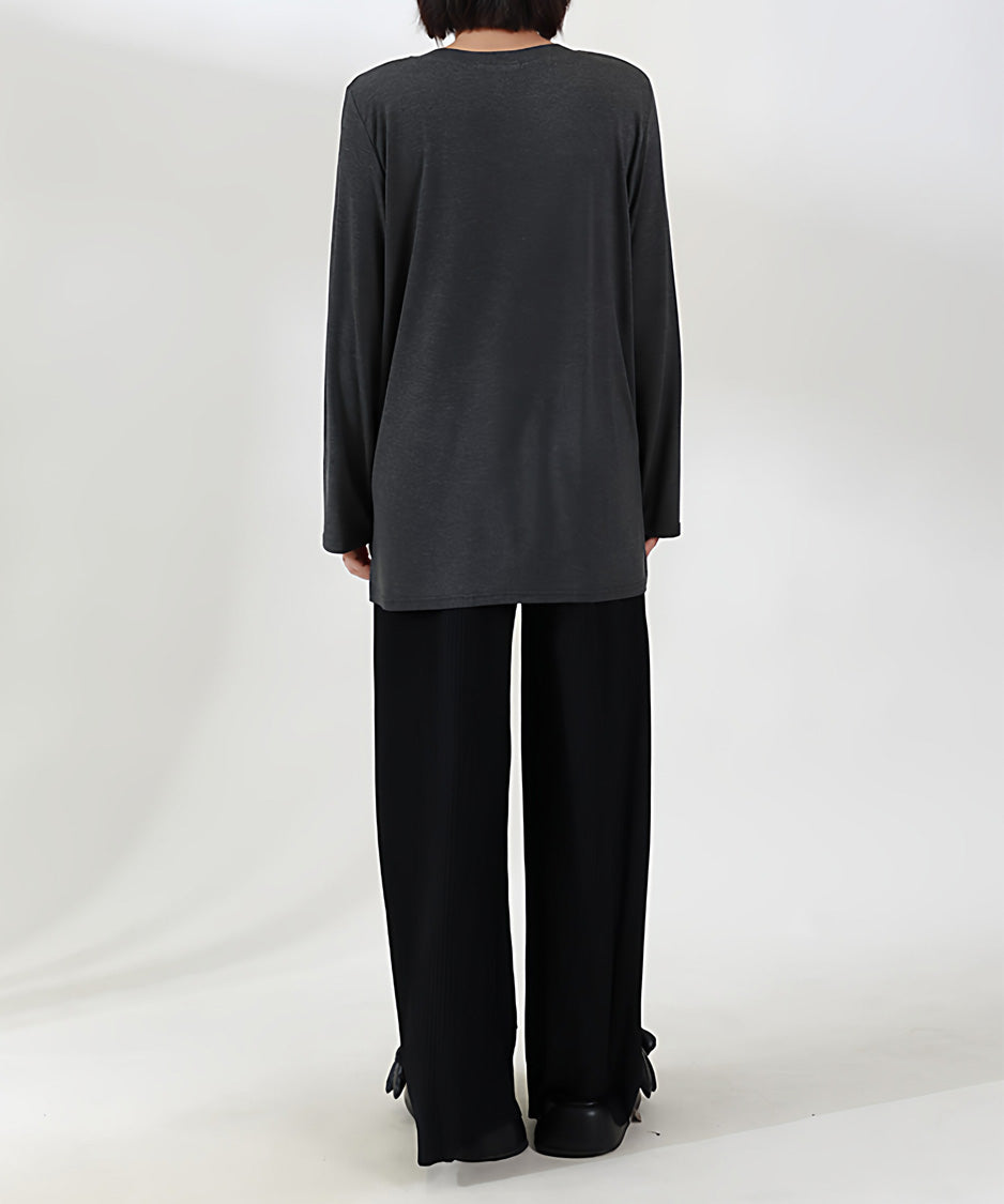 Diagonal Tie Neck Top