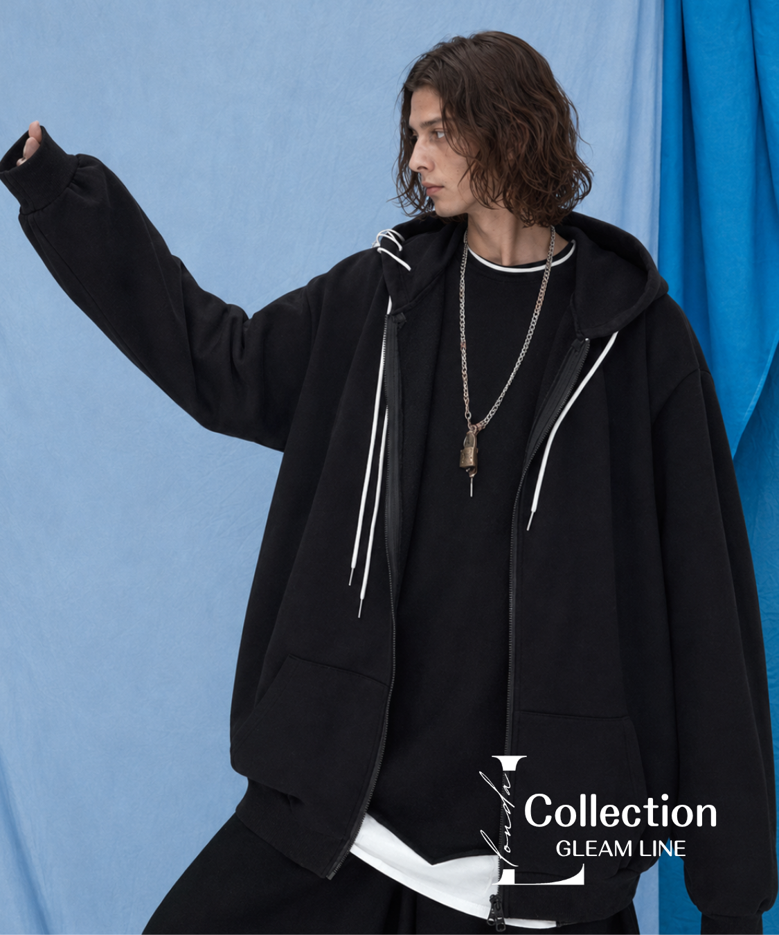 Spindle Cord Zip Hoodie