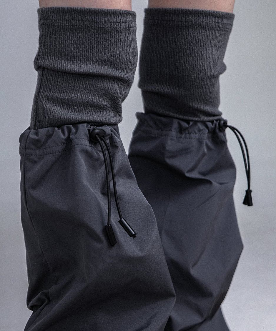 Drawcord Panel Leg Warmers
