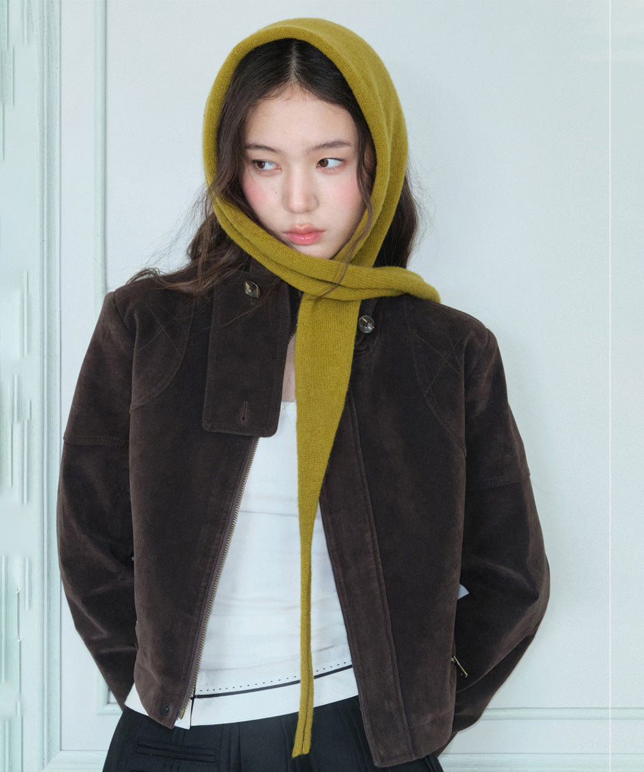 Triangle Tie Knit Scarf