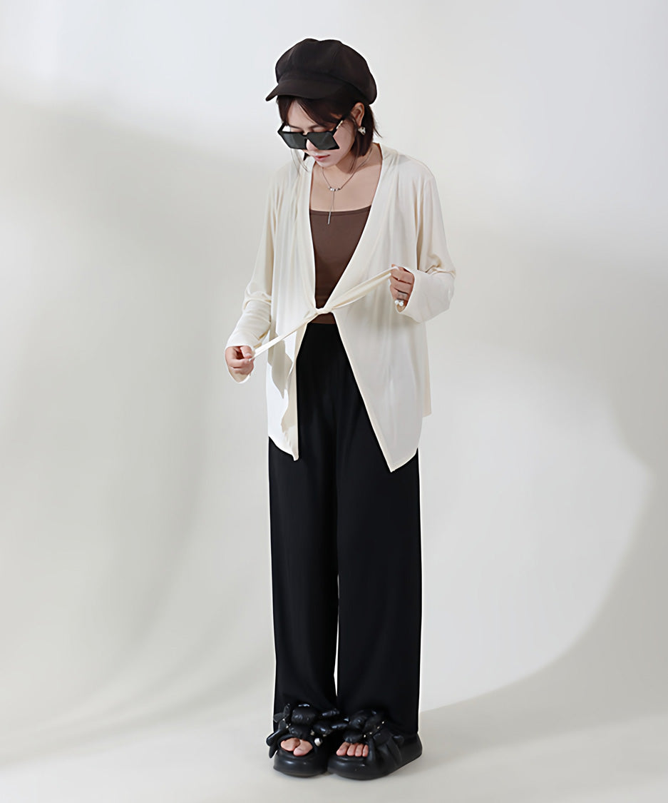 Soft Drape Open Cardigan