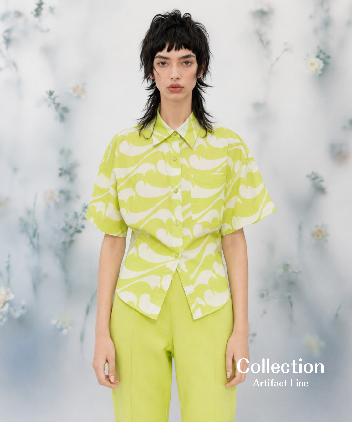 Wave Pattern Short Sleeve Shirt