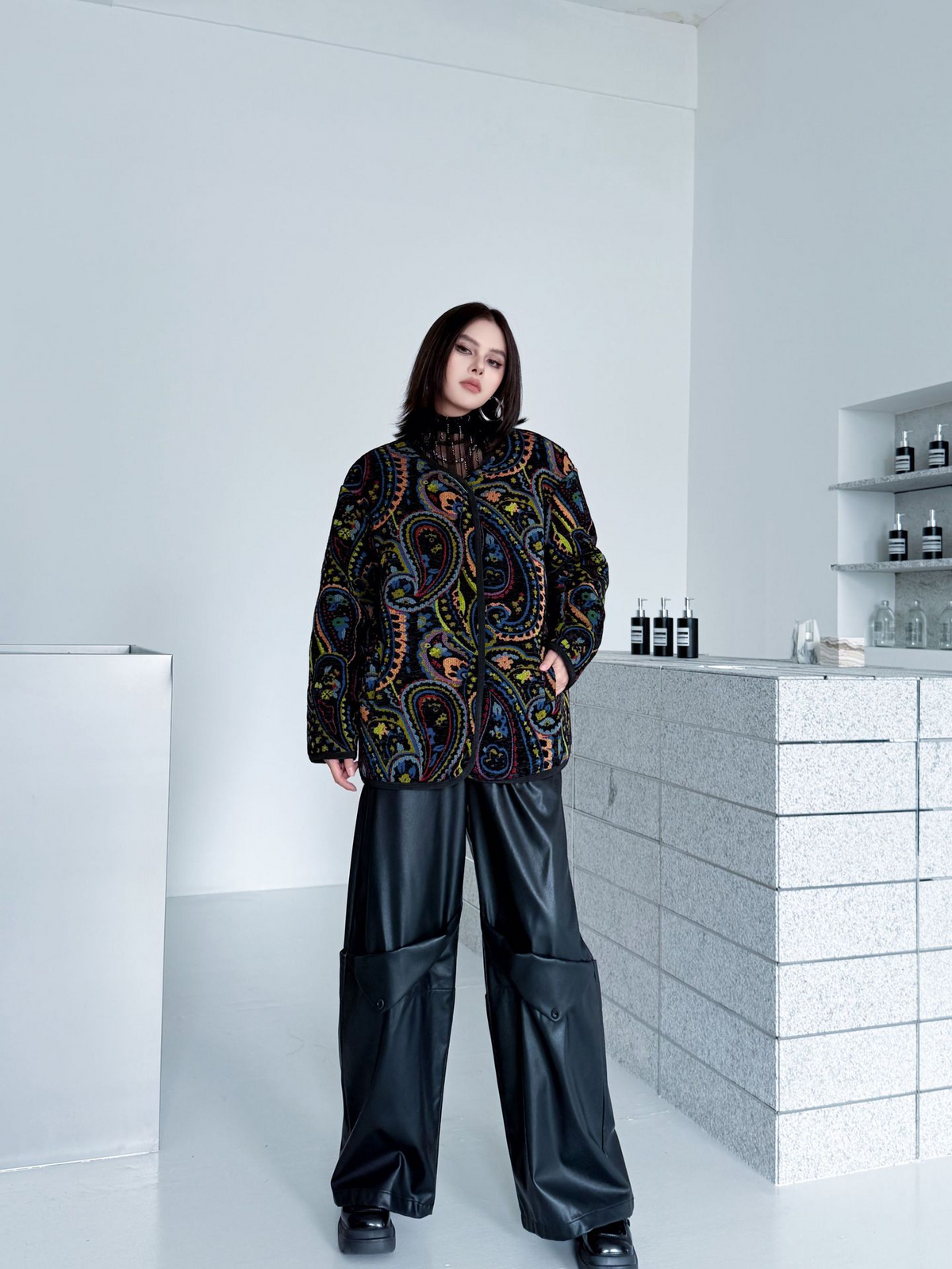 Jacquard Paisley Quilted Jacket