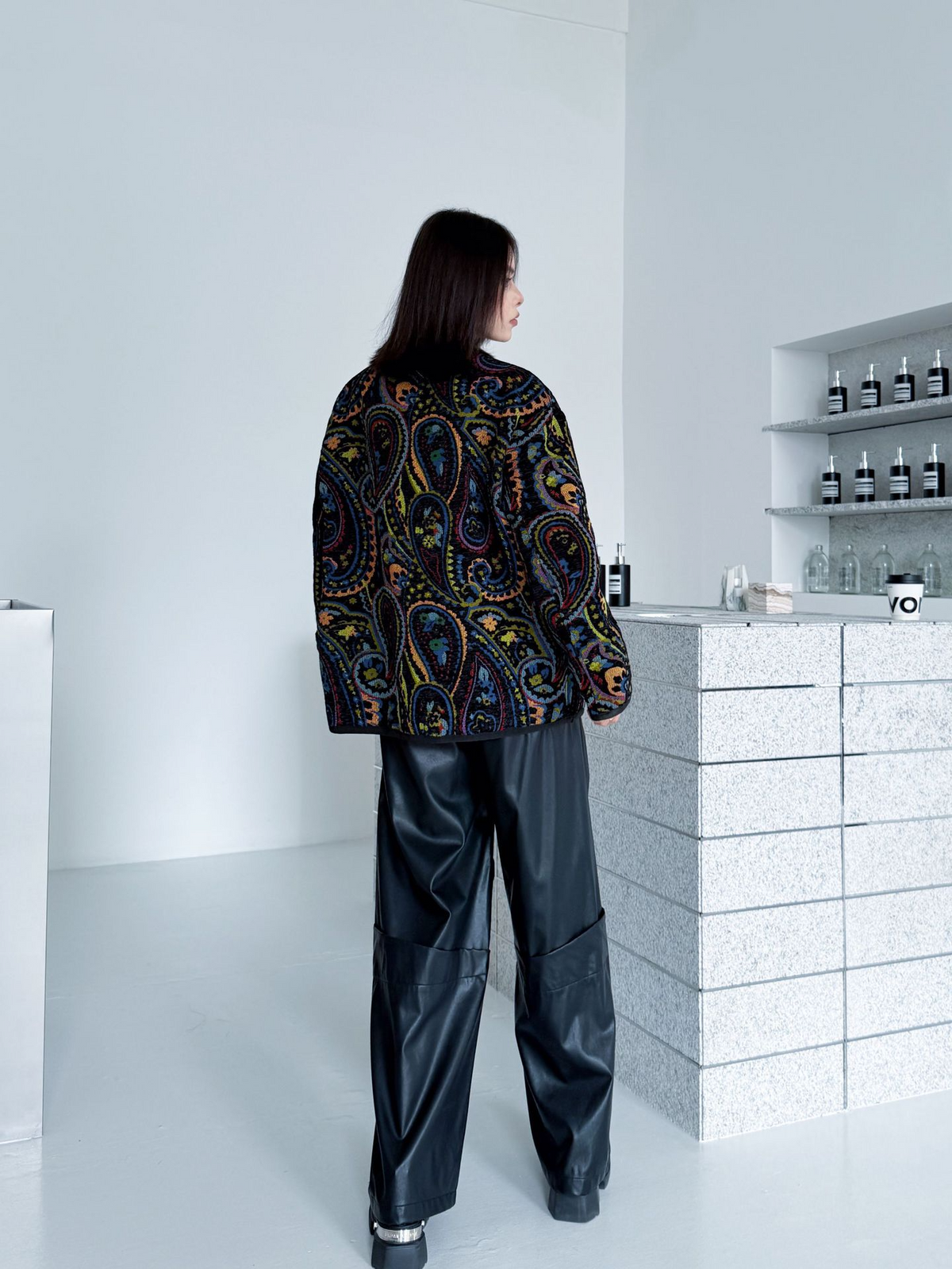 Jacquard Paisley Quilted Jacket