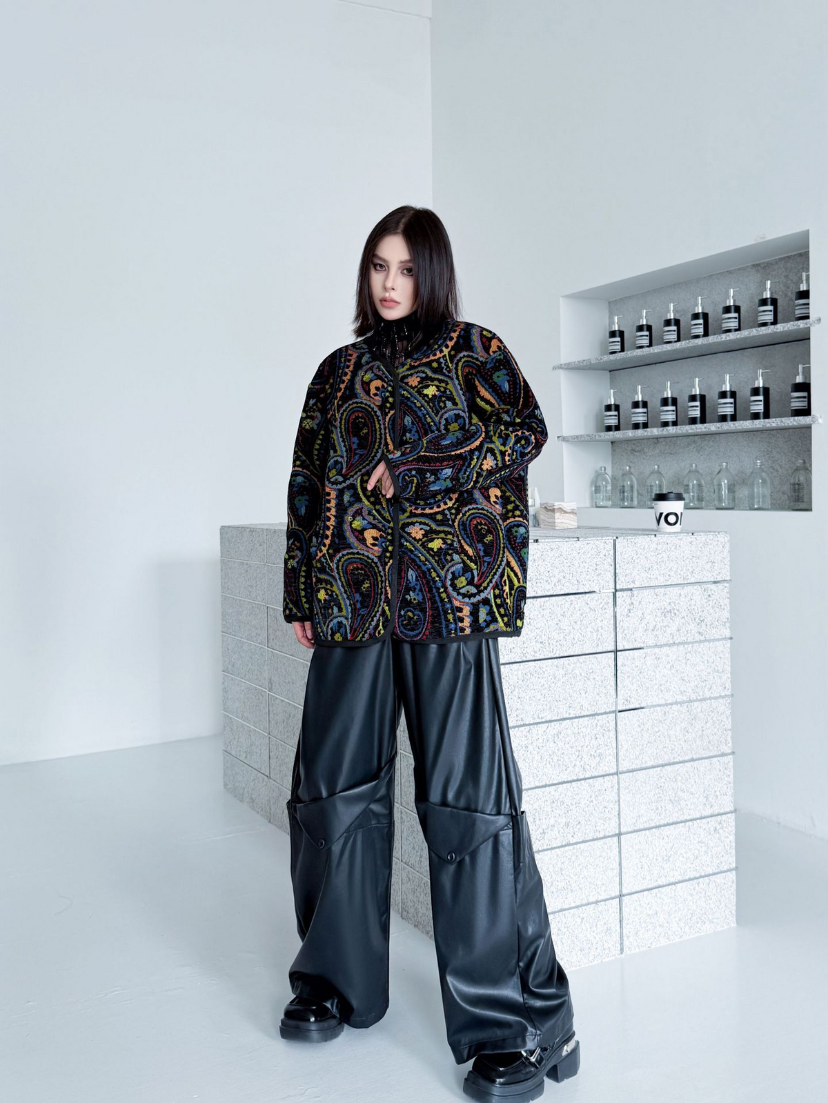 Jacquard Paisley Quilted Jacket