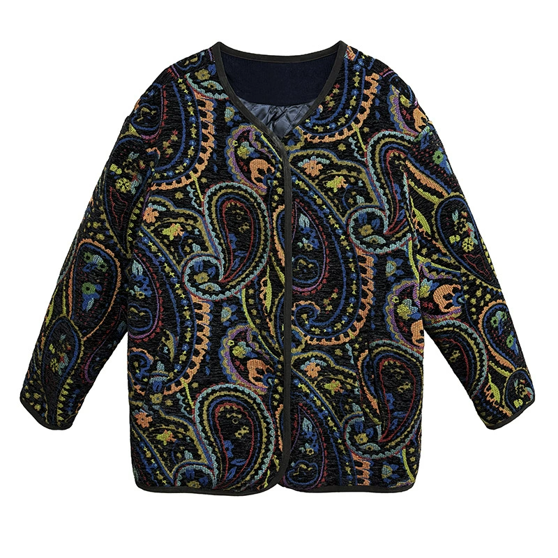 Jacquard Paisley Quilted Jacket