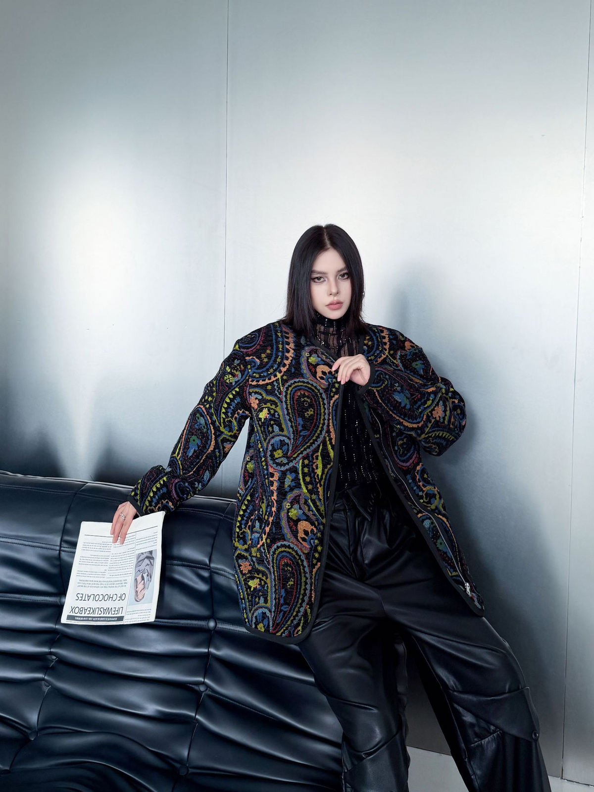 Jacquard Paisley Quilted Jacket