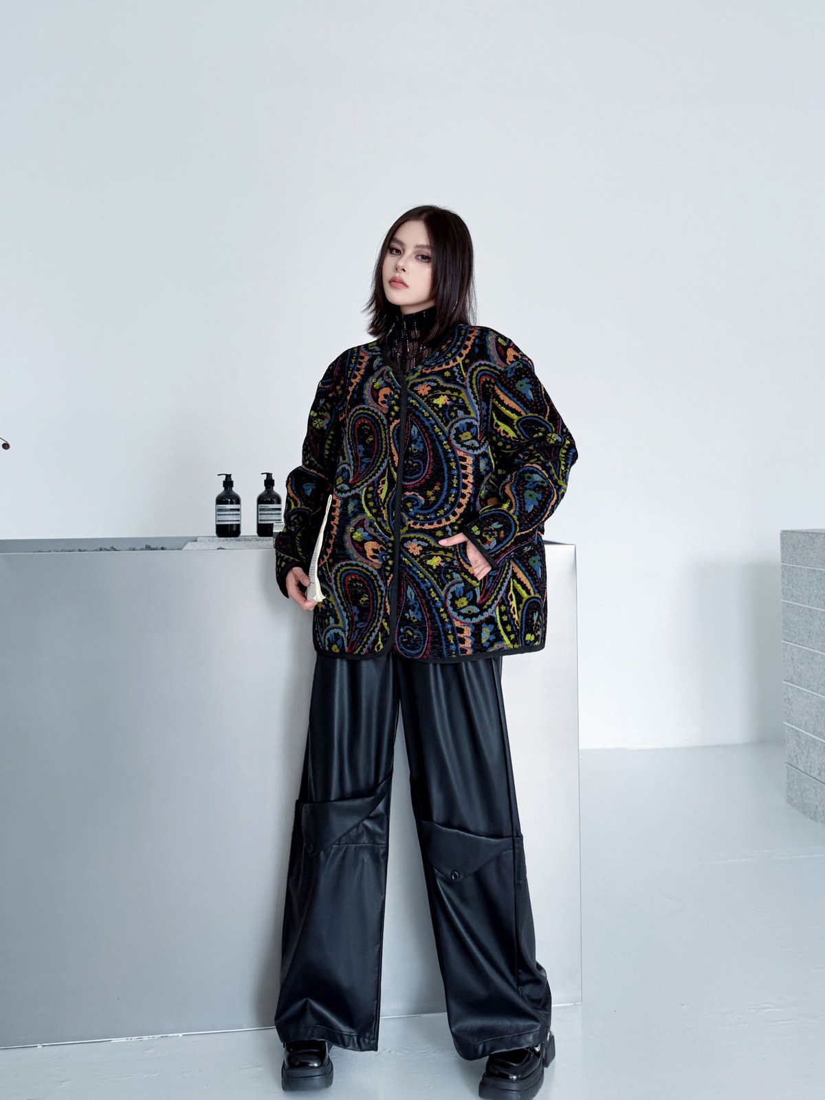 Jacquard Paisley Quilted Jacket