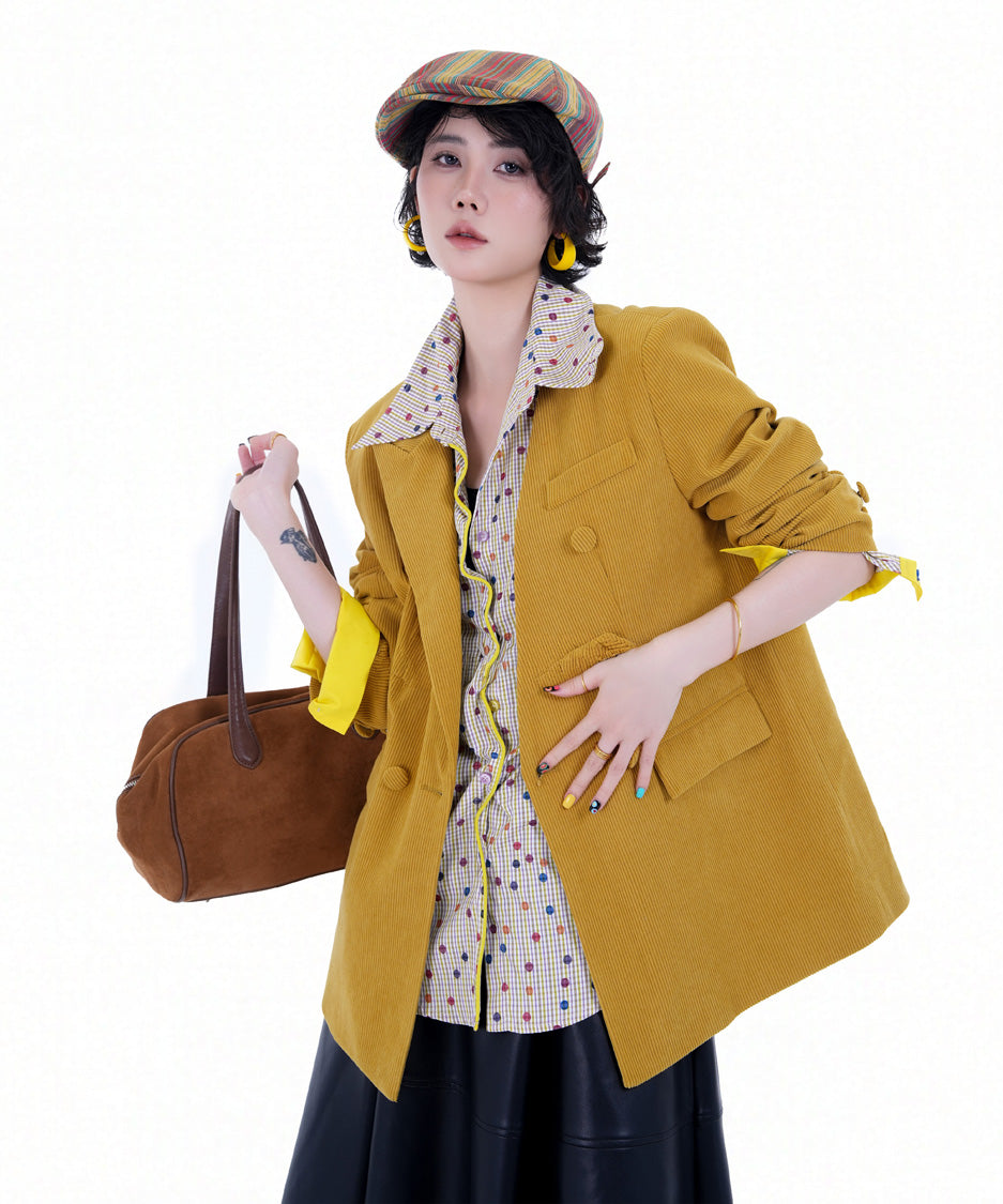 BA-1017 Yellow blouse