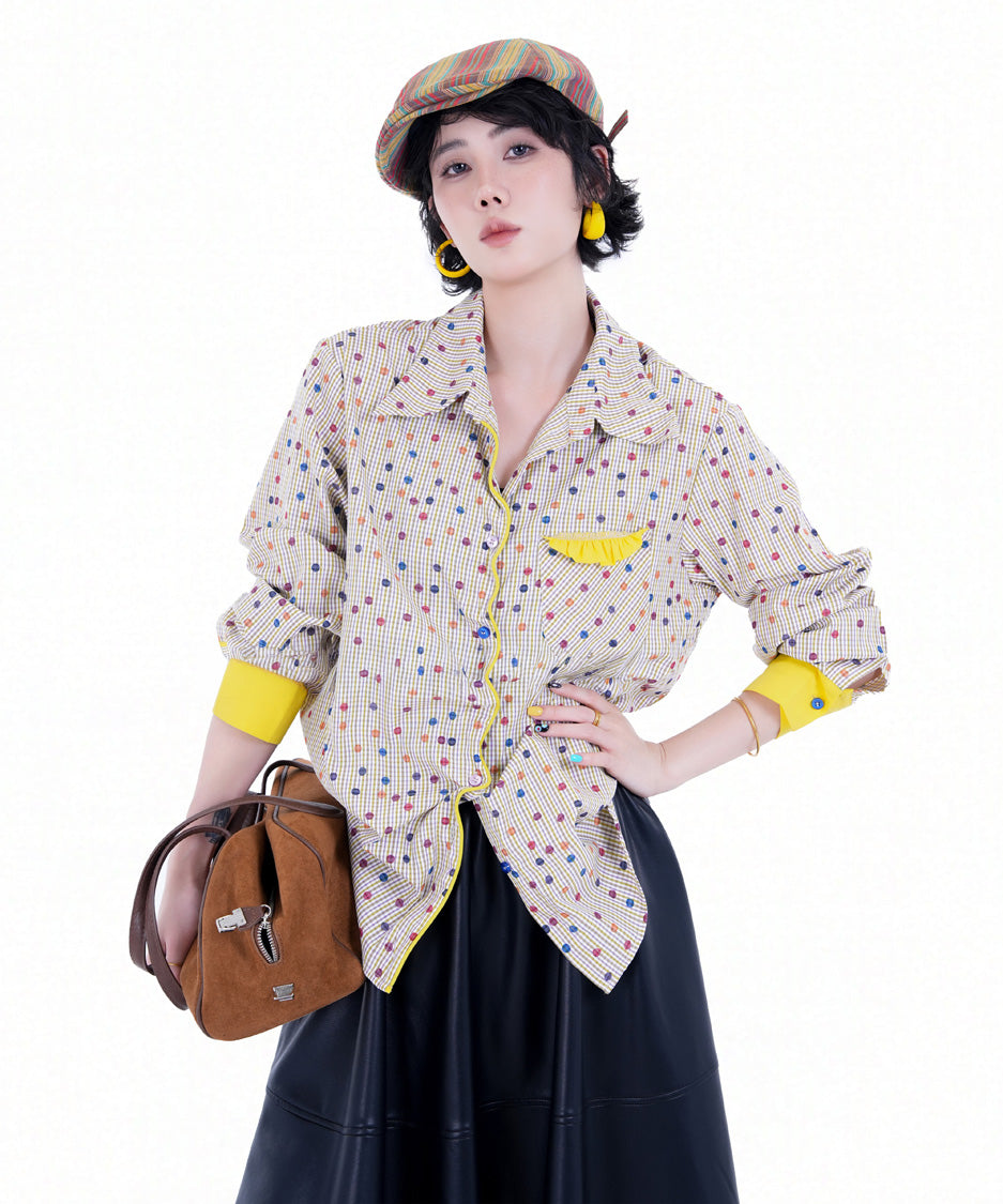 BA-1017 Yellow blouse