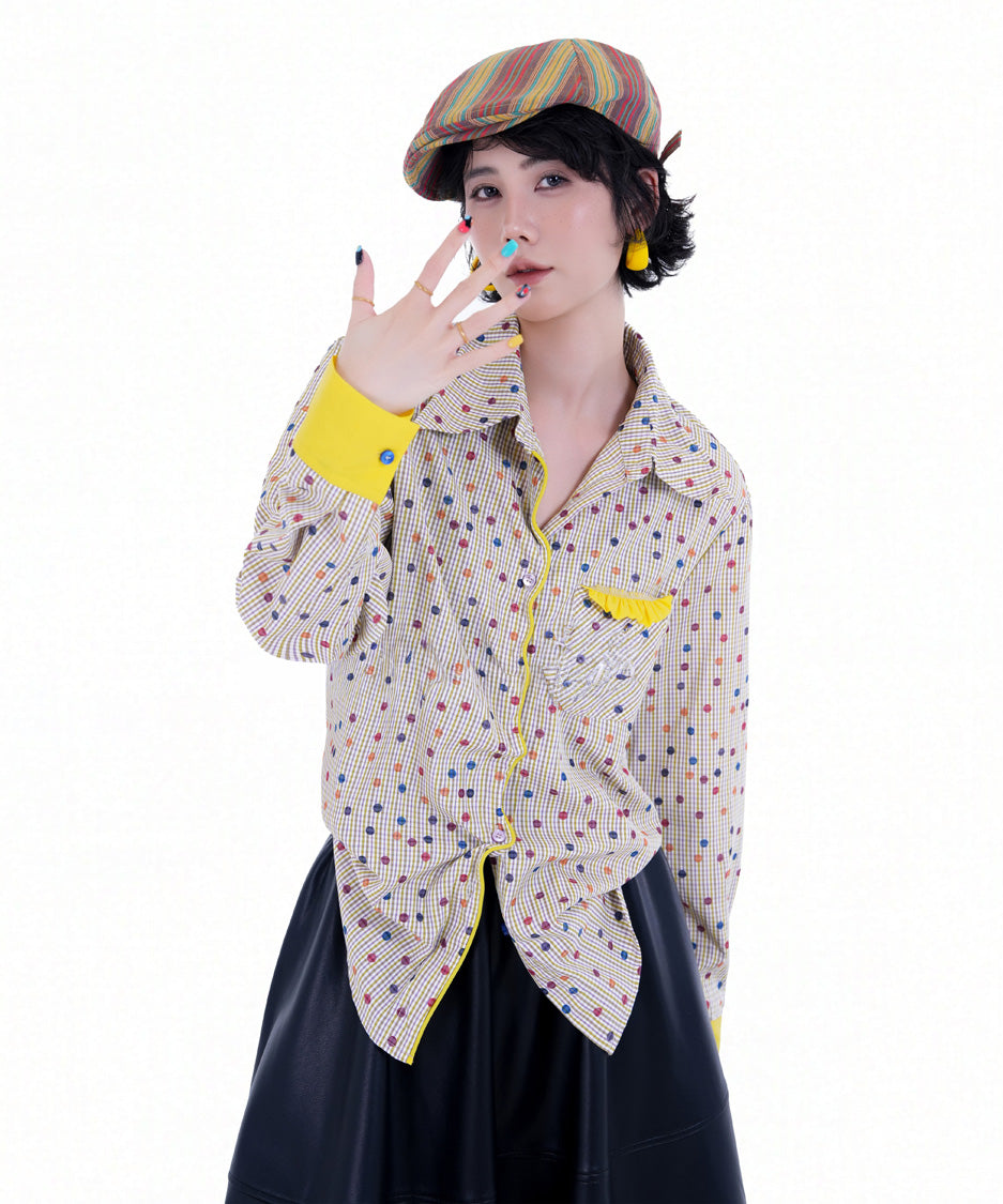 BA-1017 Yellow blouse