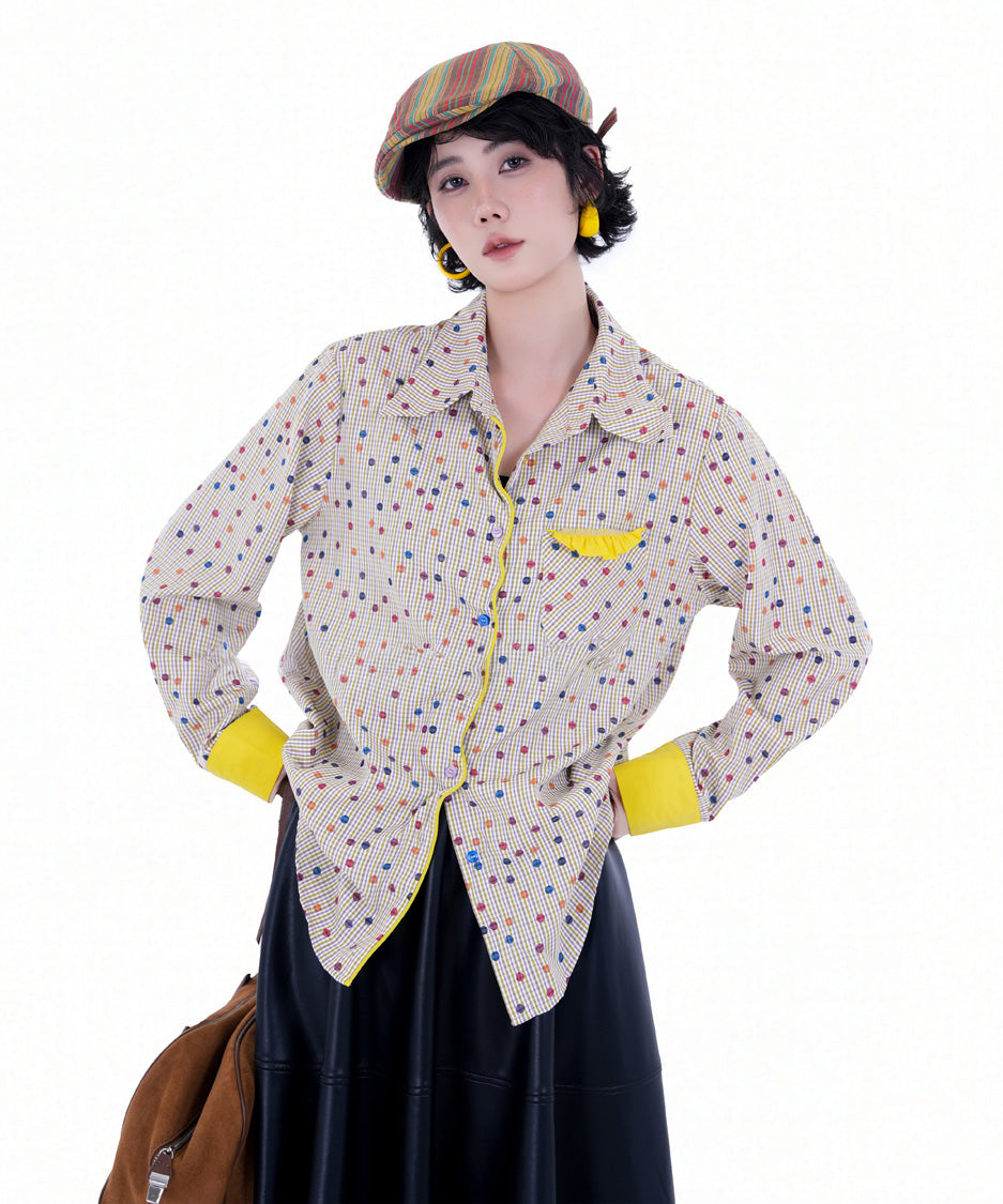 BA-1017 Yellow blouse