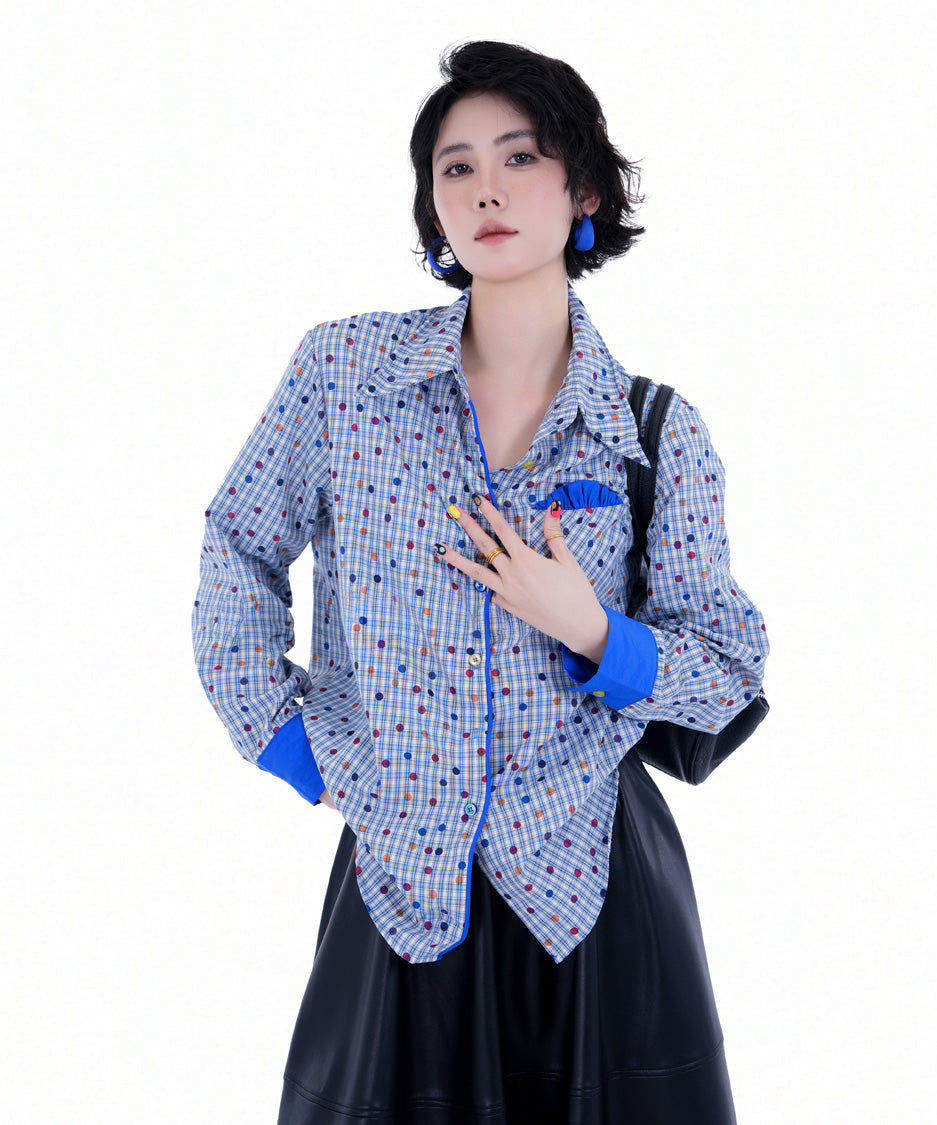 BA-1017 Blue blouse