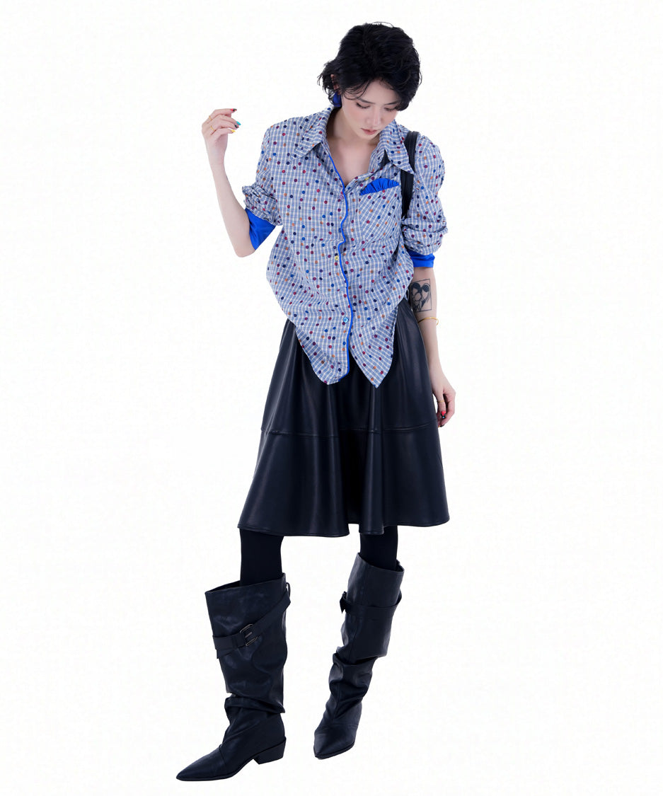 BA-1017 Blue blouse