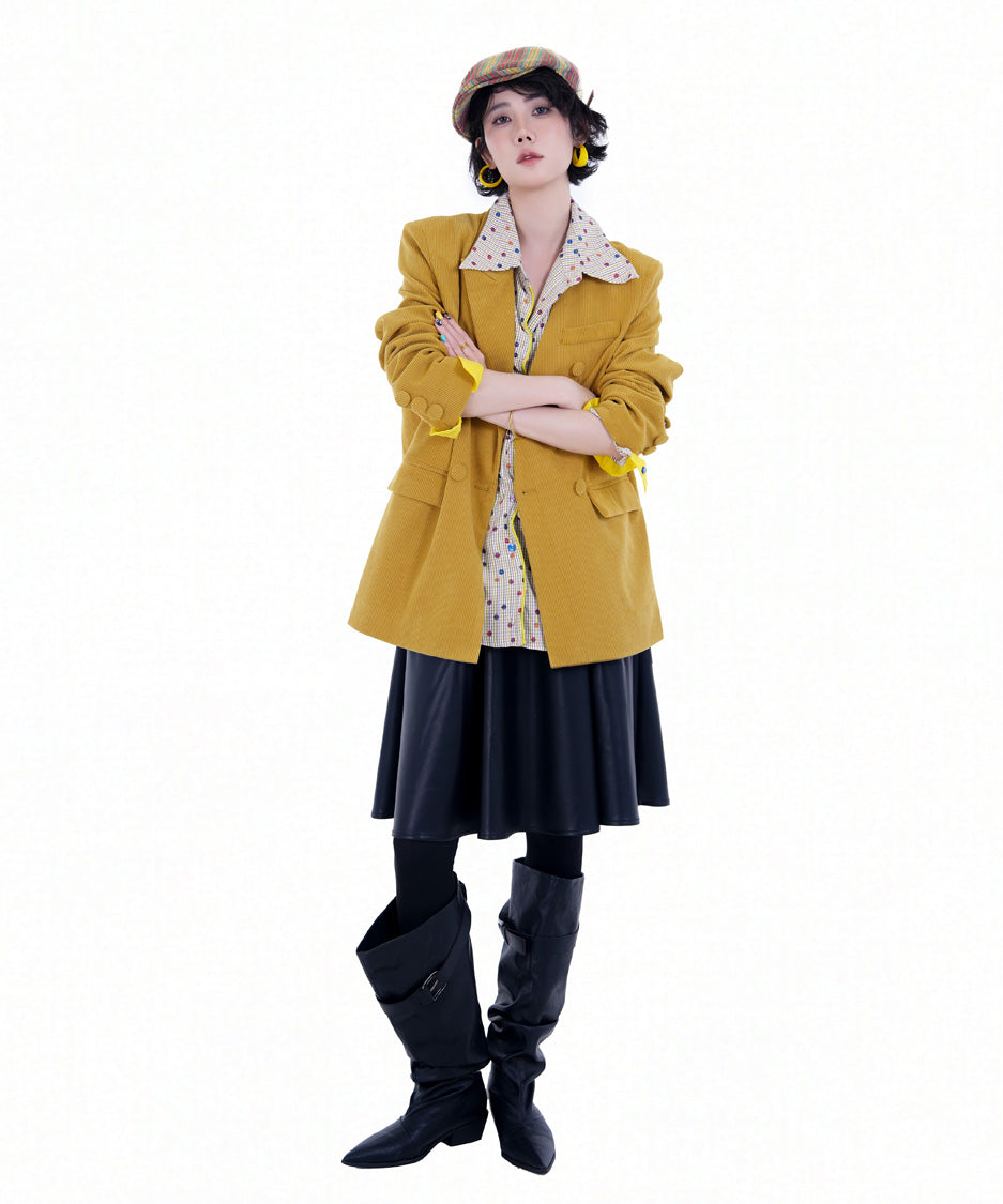 BA-1017 Yellow blouse