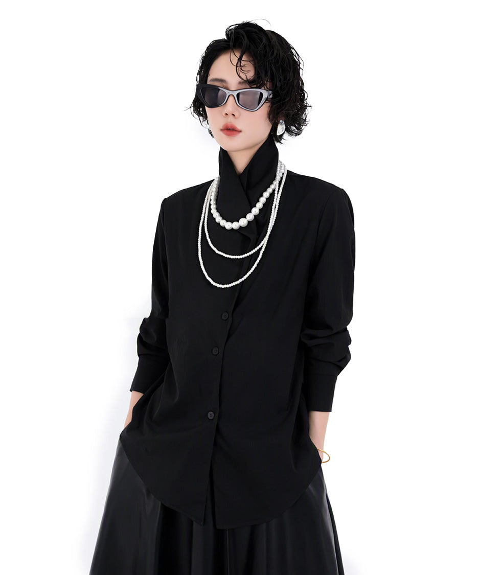 BA-1019 Black blouse