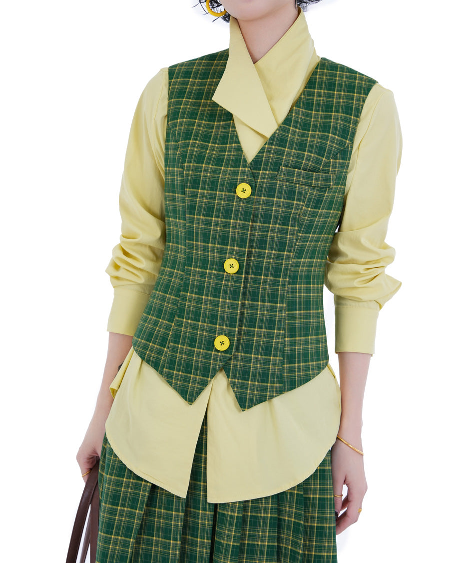 BA-1019 Yellow blouse