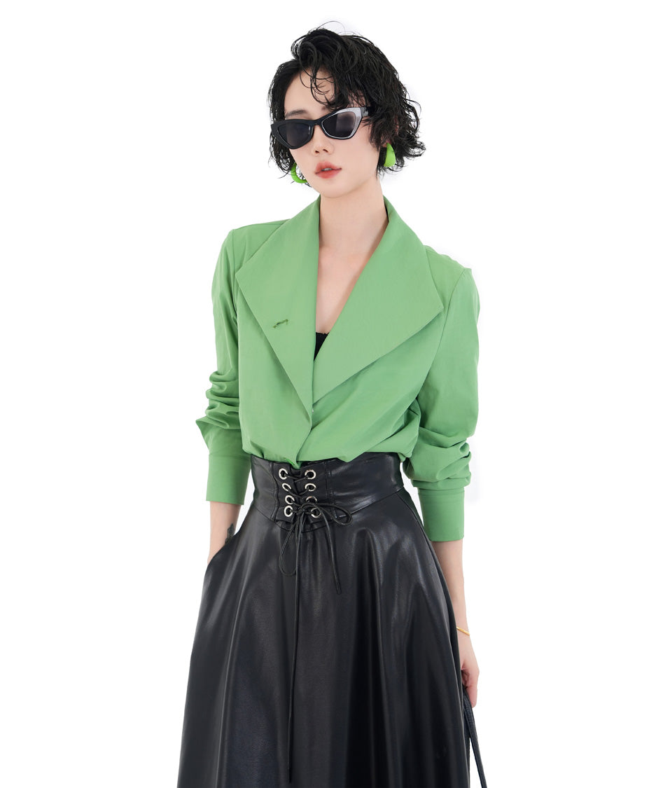 BA-1019 Green blouse