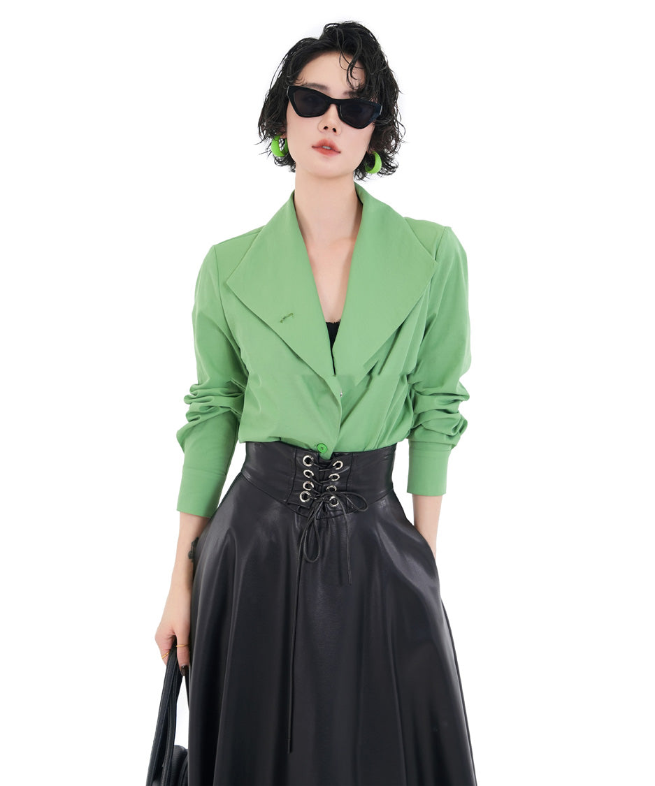 BA-1019 Green blouse