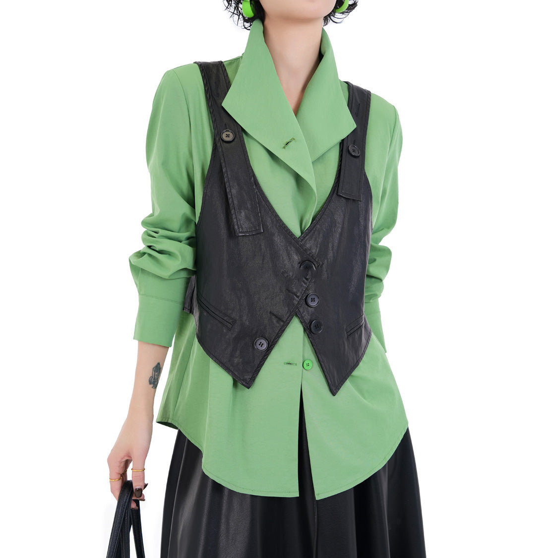 BA-1019 Green blouse