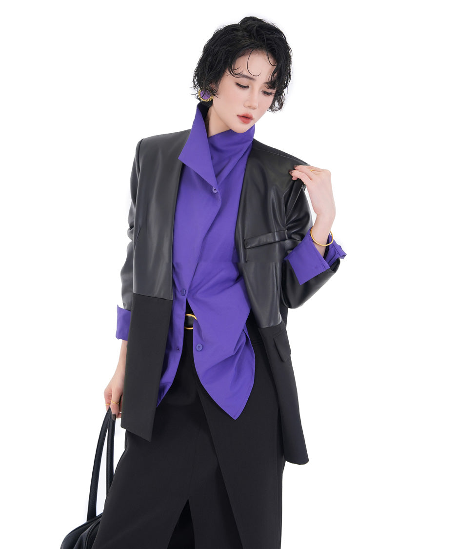 BA-1019 Purple blouse