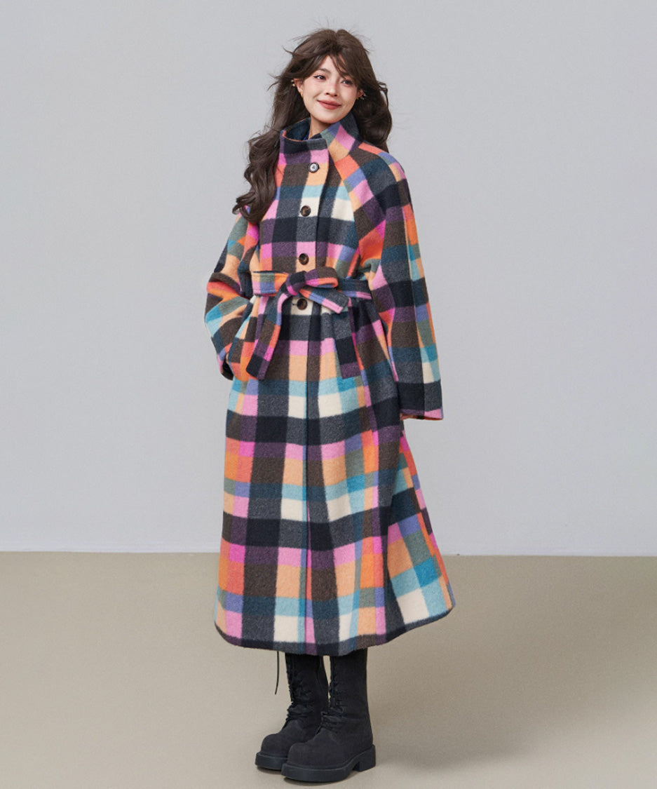 CA-451 Chromatic Check Coat 着用画像