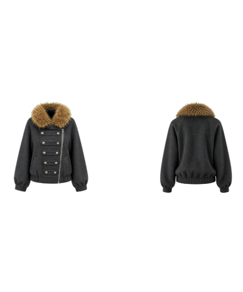Regiment Balloon Coat ダークグレー 商品単体の前後
