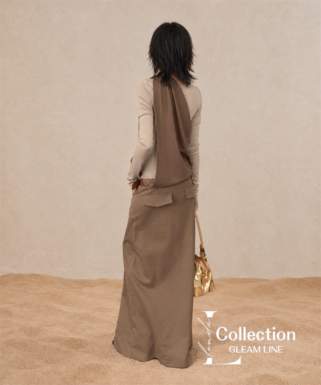 Serane Layered Dress — Brown — 21