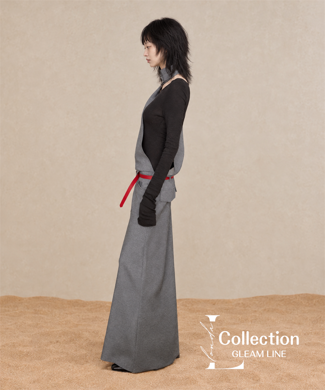 Serane Layered Dress — Gray — 9