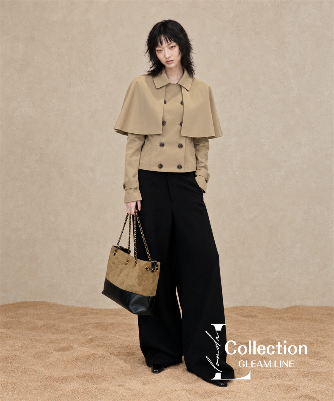 Veyra Cape Trench Coat — Khaki — 6