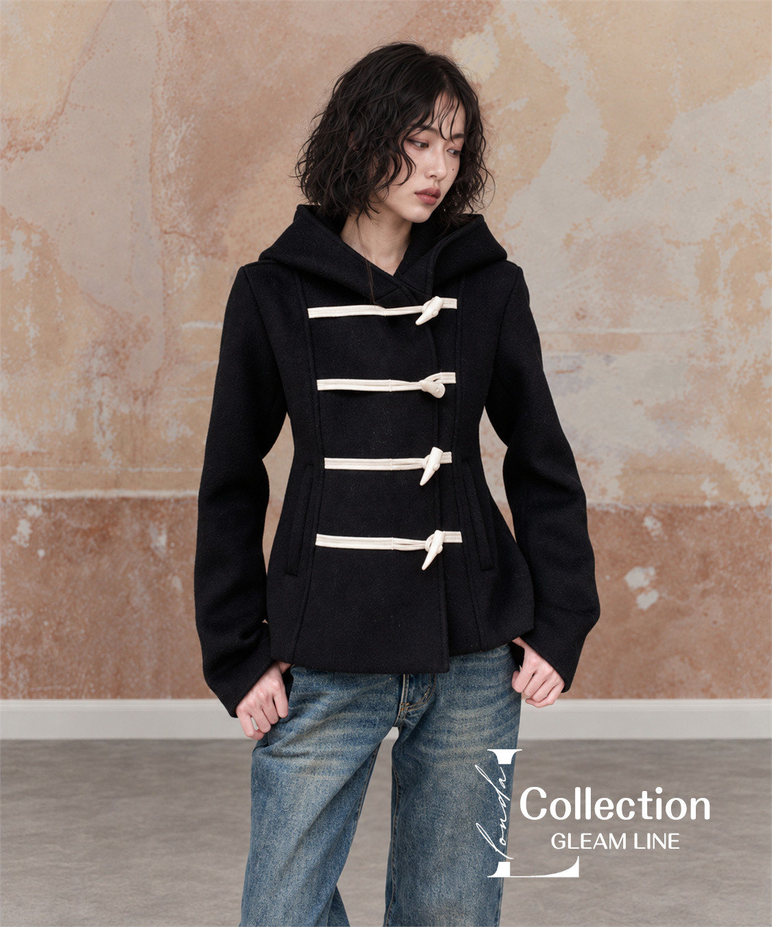 Elvane Toggle Coat — Black, view 4