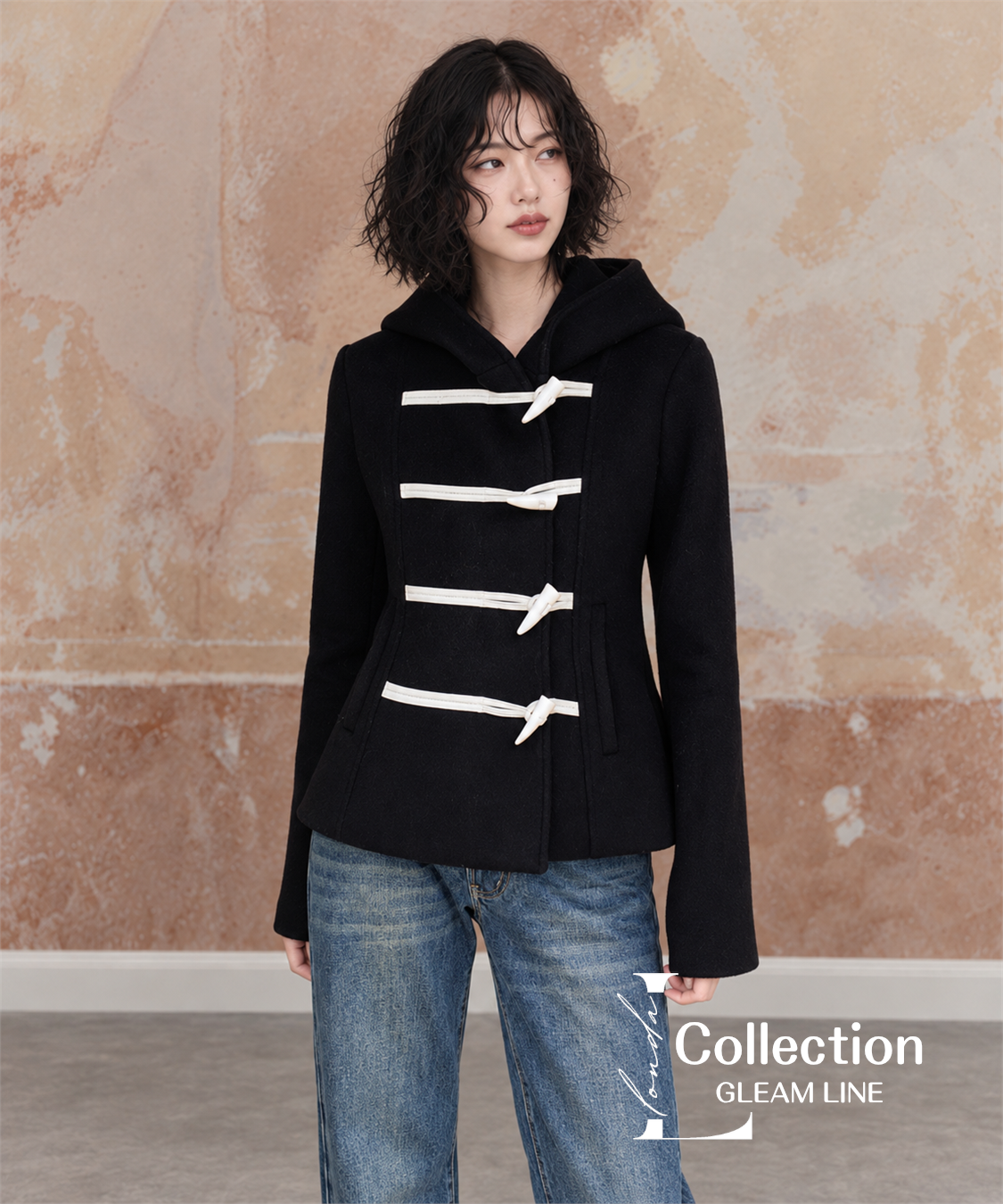 Elvane Toggle Coat — Black, view 5