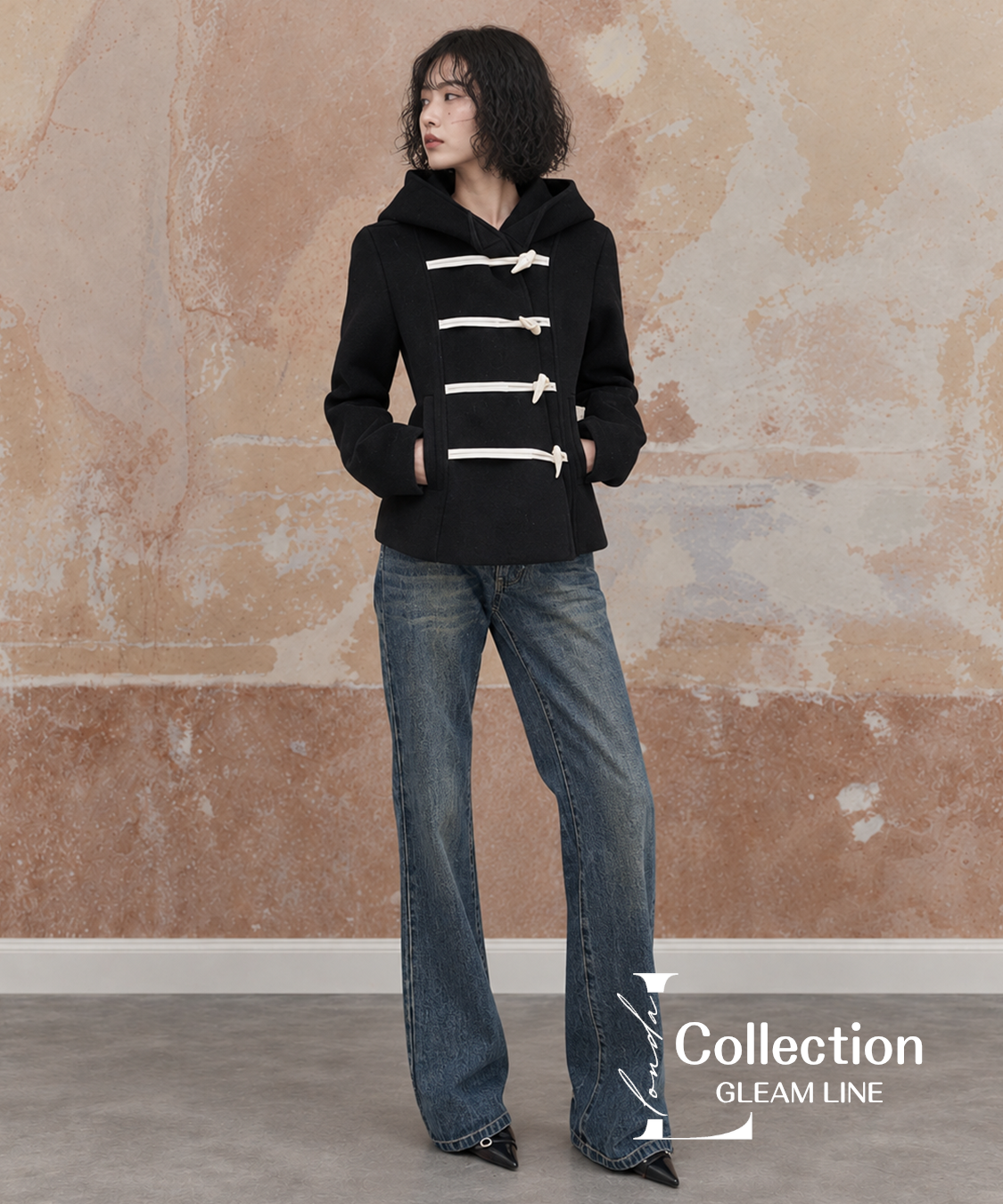 Elvane Toggle Coat — Black, view 6