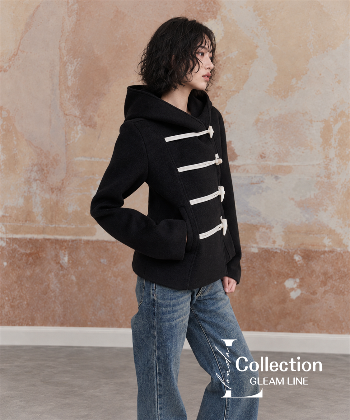 Elvane Toggle Coat — Black, view 9