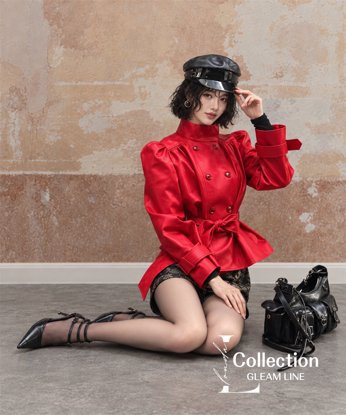 Veyra Belted Jacket - Red, image 6