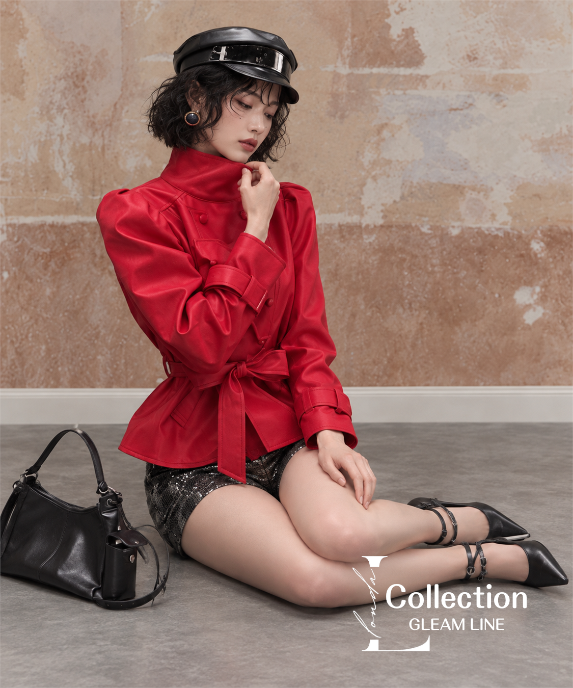 Veyra Belted Jacket - Red, image 7
