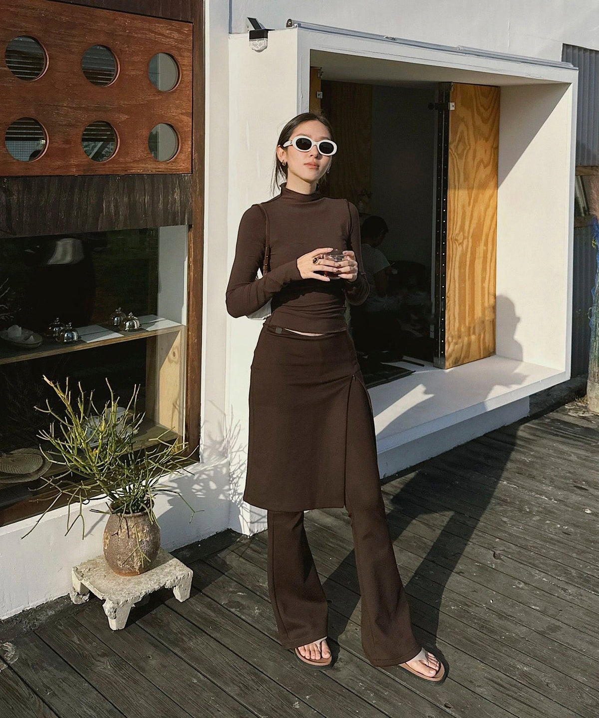 Faux Layered Pants