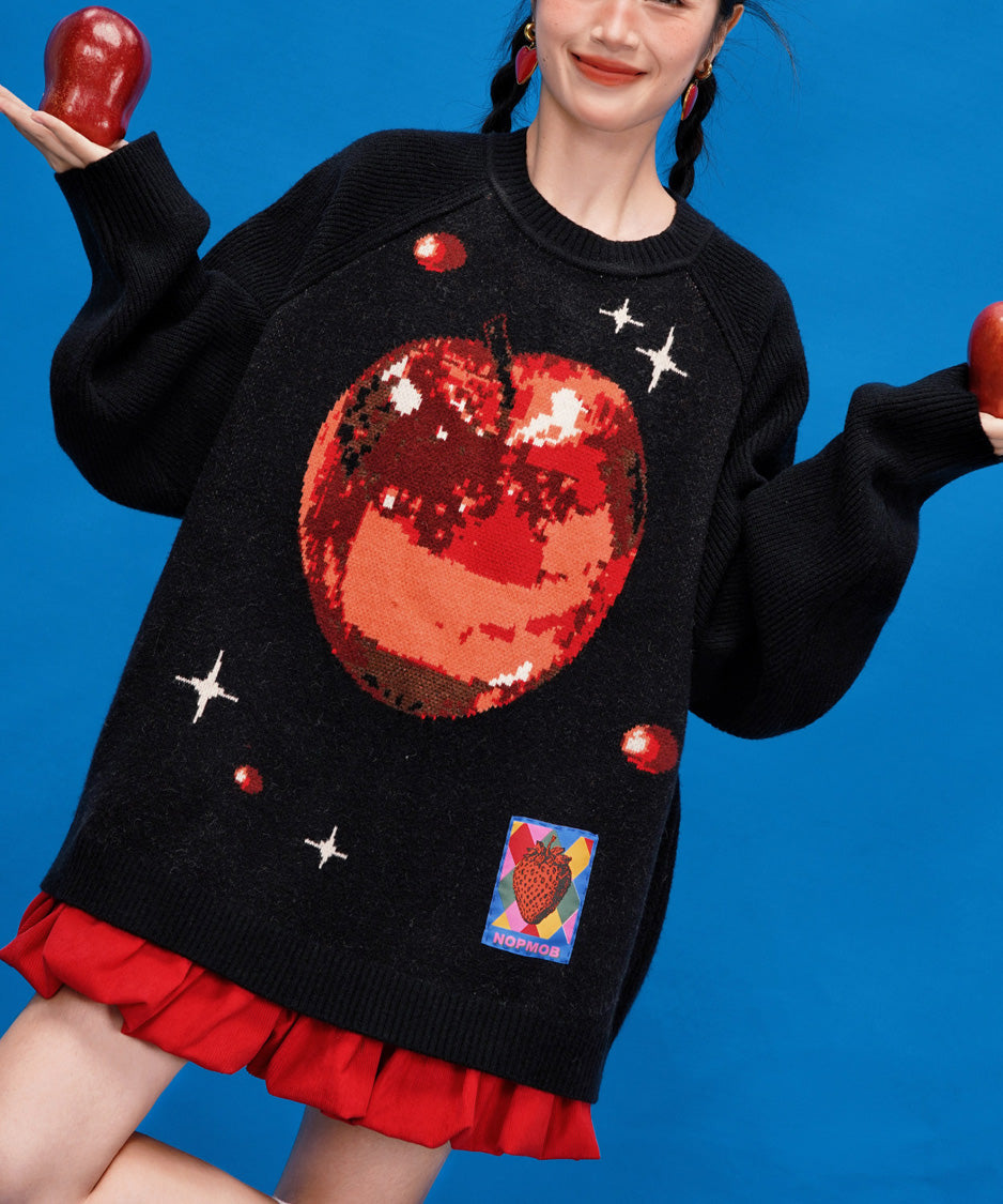 Pixel Apple Knit Sweater