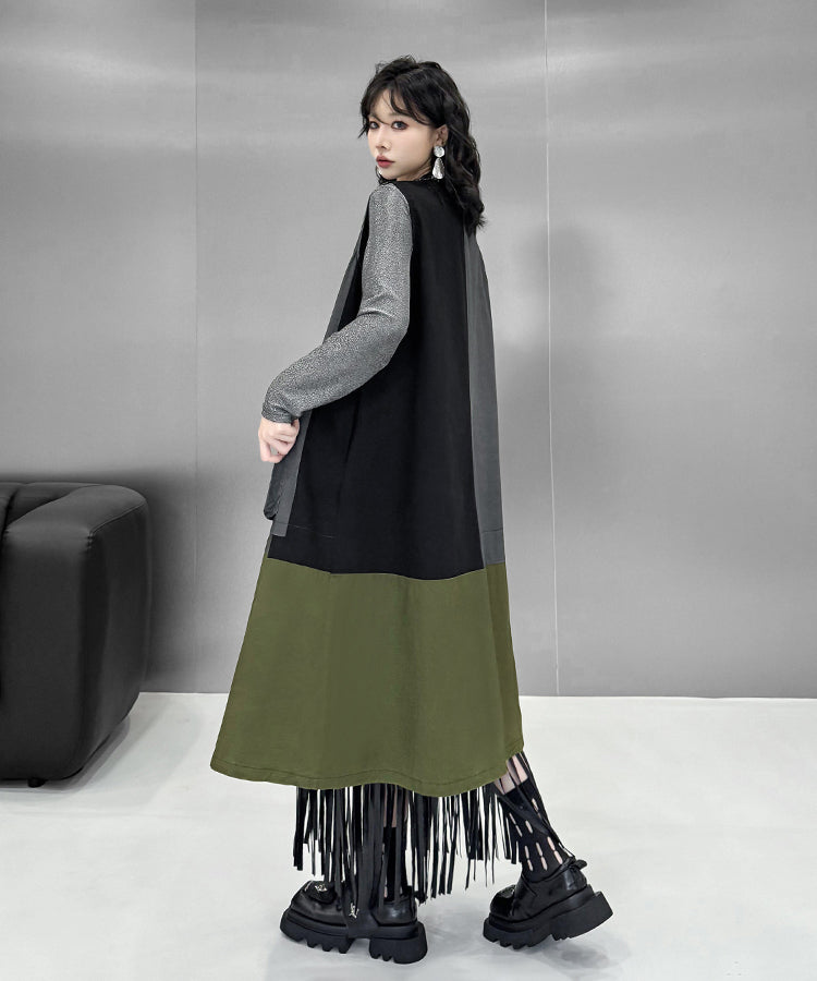 Color Block Cargo Panel Dress