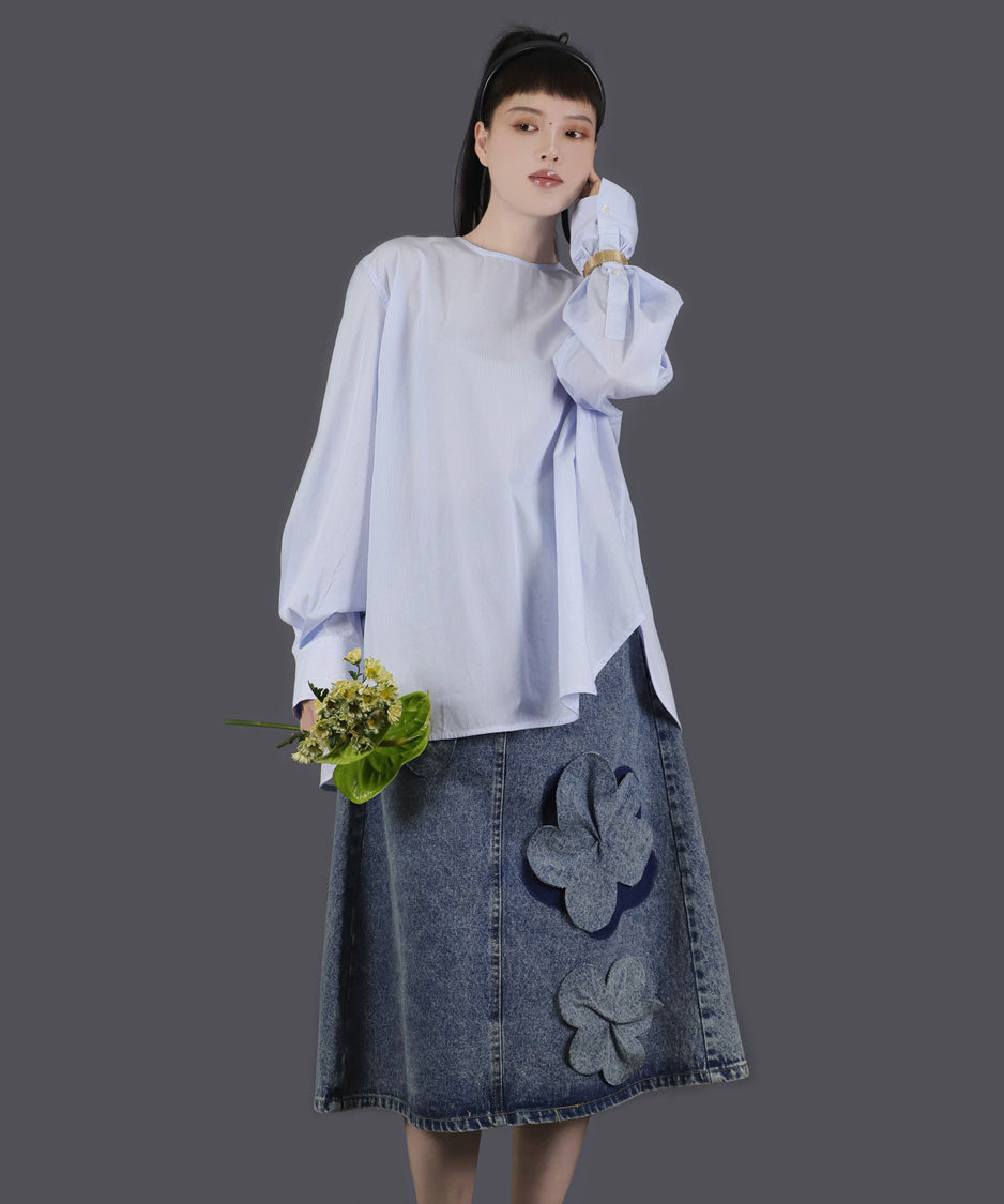 Solenne Arc Line Blouse