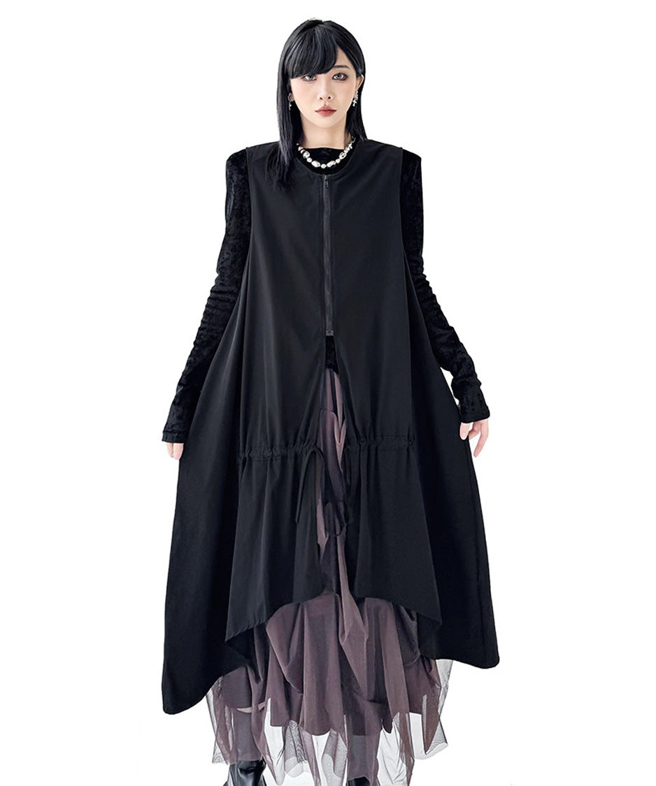 Zip Front Volume Layered Vest