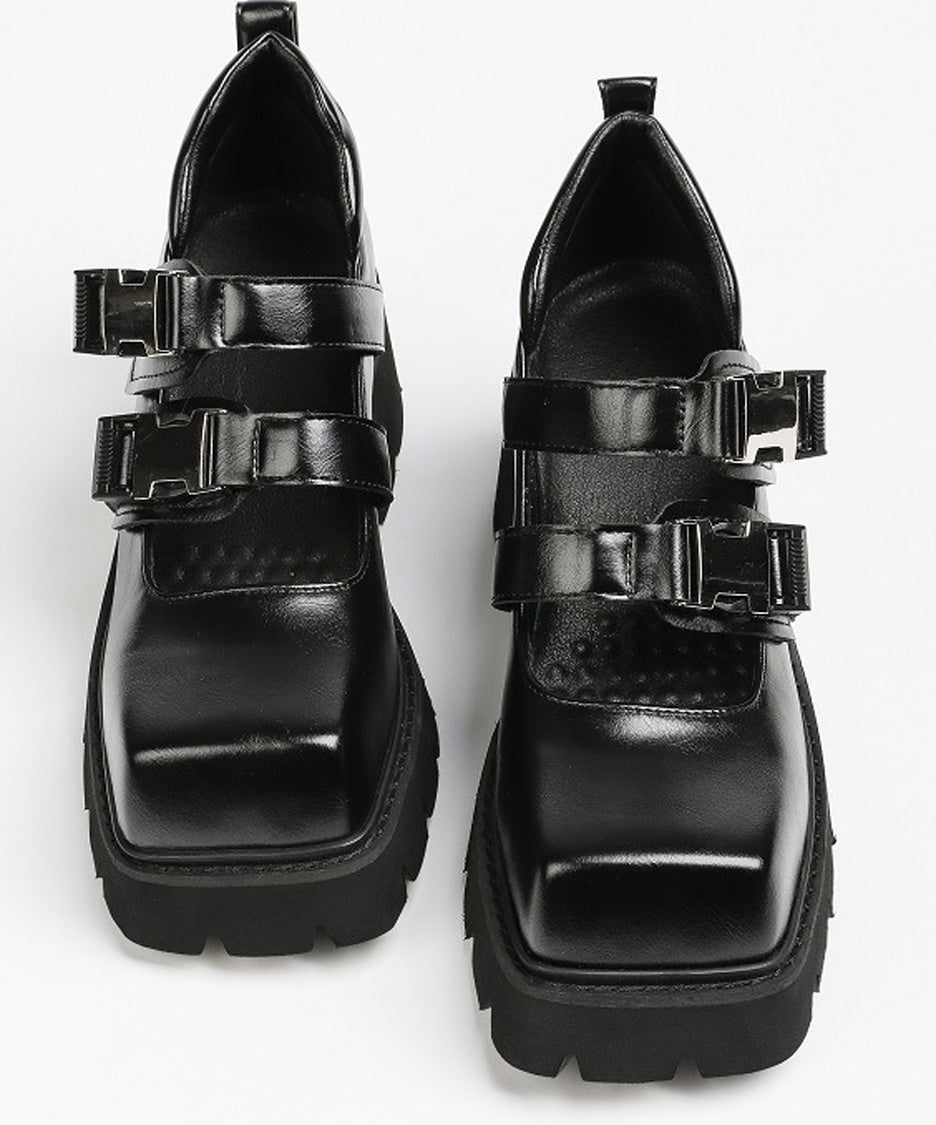 Double Buckle Platform Mary Janes
