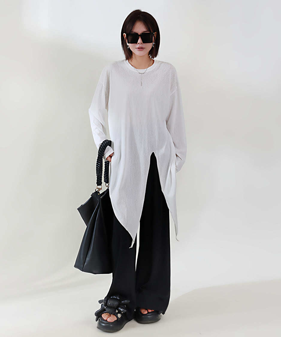 Split Drape Long Top