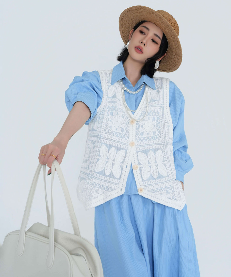 Soft Line Blouse＆Skirt Co-ord