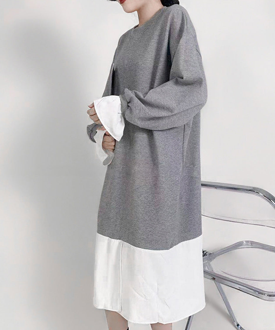 Layered Hem Sweat Dress